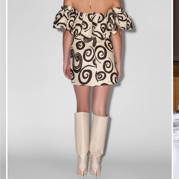 Anthropologie x The Wolf Gang Mirador Linen Off-Shoulder Mini Dress, Medium, NWT - Picture 7 of 13